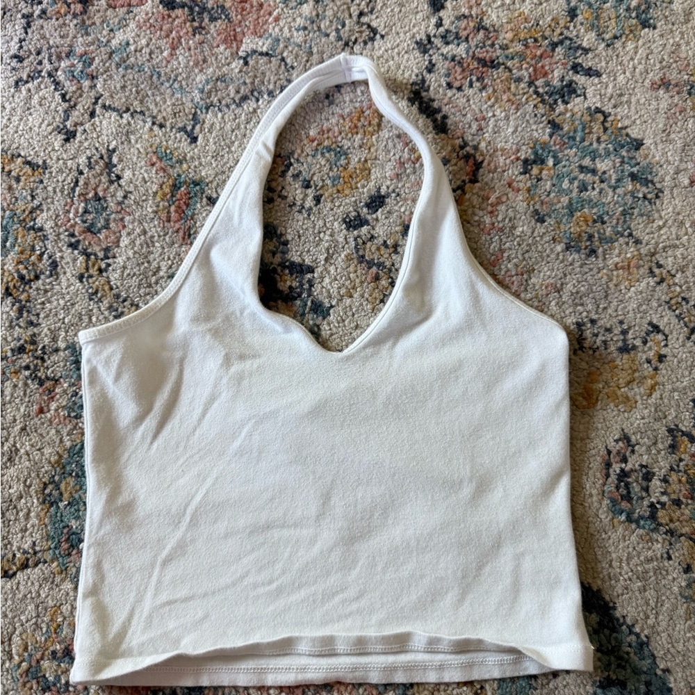 Brandy Melville Cream Halter Tank Top